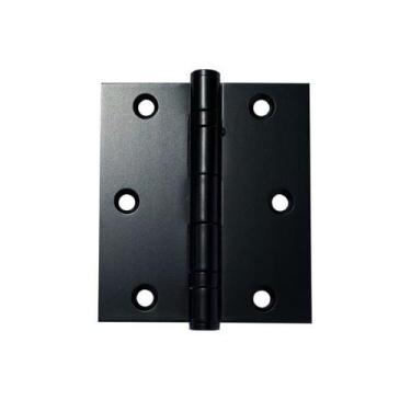 Imagem de Kit 3 Dobradiças 3 ½ X 3 C/Reto Inox Com Rolamento - DS, Preto, 3 x 2 