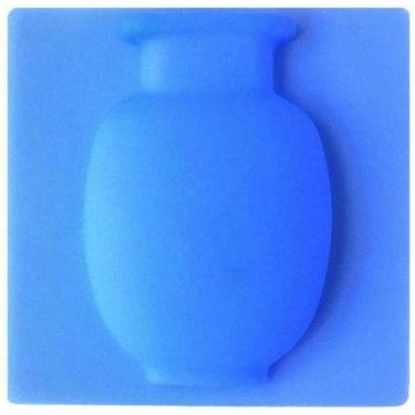 Imagem de Vaso Adesivo para Flores e Plantas Silicone Reutilizável - Yaay, Azul