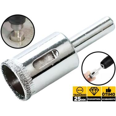 Imagem de Serra Copo Diamantada Refrigerada Vidro Cerâmica Fertak 25mm 291025