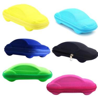 Imagem de Kit 6 Case Estojo Óculos Infantil Carrinho Grau Solar - maia acessorio