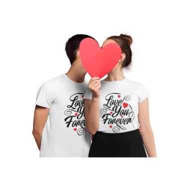 Imagem de Kit Camiseta Casal Dia dos Namorados Noivos Casados Branca - Del Franc
