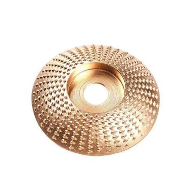 Imagem de Disco Turbo Titânio Para Entalhar Madeira 100Mm Encaixe 7/8 - Abaulado