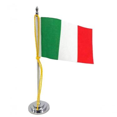 Imagem de Mini Bandeira De Mesa Da Itália 15 Cm Poliéster