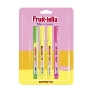 Imagem de Kit Marca Texto Com Cheirinho Fruit-tella Com 4 Compactor 