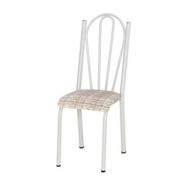Imagem de Cadeira Tubular Branca 021 Assento Rattan - Artefamol, Branca Rattan