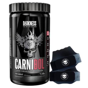 Imagem de Carnibol Isolado Hidro 900g Chocolate Luva BlackSkul Darknes - Darknes