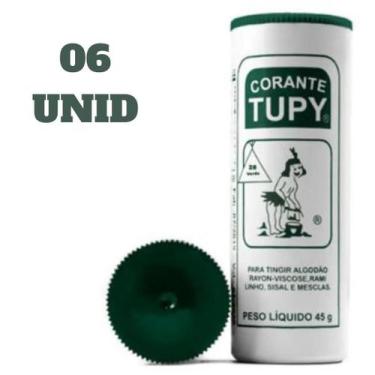 Imagem de Corante Roupa E Tecidos Tupy Diversas Cores 45g - 6 Unidades, Verde