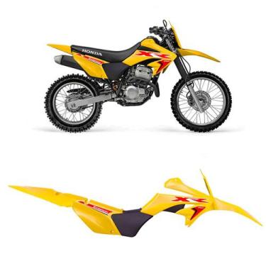 Imagem de Kit Carenagem Plástico Amx Sport Moto XR 250 Number Adesivos, Amarelo