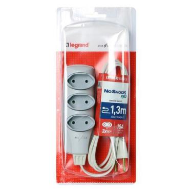 Imagem de Extensao Noshock 90 PL 2X0,75 2P 10A Cinza 1,3 Metros DN1903 - Daneva