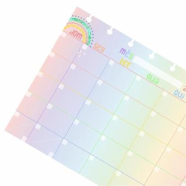 Imagem de Refil Planner Mensal Grande - Arco Iris - Caderno de Discos - OCTO