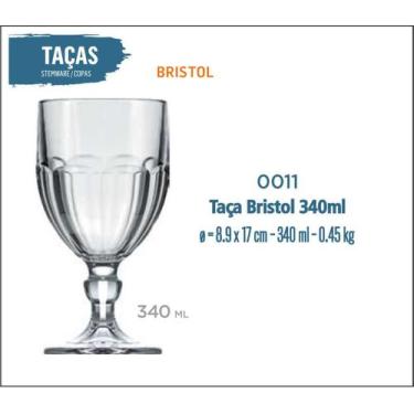 Imagem de 06 Taças Bristol 340ml - Vinho - Nadir Figueiredo