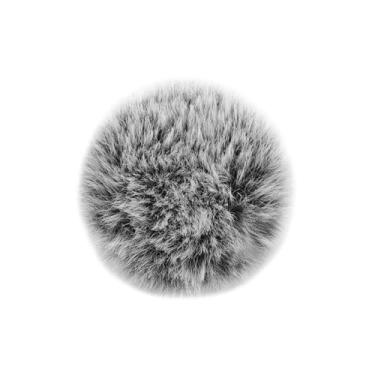 Imagem de LEFXMOPHY Para para-brisas Hollyland Lark M2, capa de gato morto cinza peludo