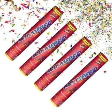 Imagem de Kit 4 Lança Confete Festa Varias Cores Réveillon Carnaval - Bwx