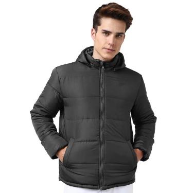 Imagem de Jaqueta Ellus Masculina Nylon Down Ribbon Hood Preta-Masculino