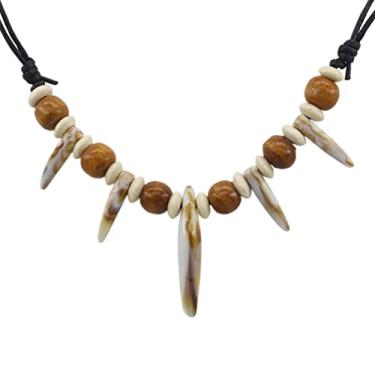 Imagem de Scddboy Colar de selva homem das cavernas ou colar pré-histórico para oração da tribo indígena, Pedra, Sem Pedra Preciosa