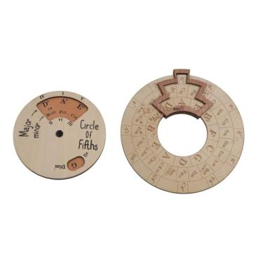 Imagem de Ferramenta de melodia de madeira, círculo de quintas rodas, ferramenta de acorde de melodia, roda de acordes para músicos, compositores, instrumentos musicais, acessórios para guitarra, baixo, piano