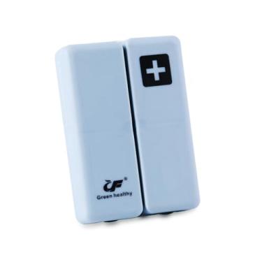 Imagem de Wopanxye Caixa organizadora diária de comprimidos, estojo portátil para viagem, design dobrável, dispensador de medicamentos, lembrete para bolso para guardar vitaminas, óleo de fígado de bacalhau,