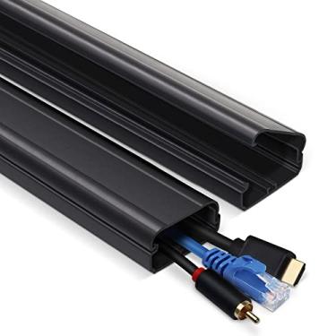 Imagem de Escondedor de cabo de TV – Capas de cabo de 99 cm (3 x C 13 pol) para kit de parede para esconder cabos de TV | Escondedores de fios para TV na parede, capas de fio para cabos, corretivo de cabos, 3,8