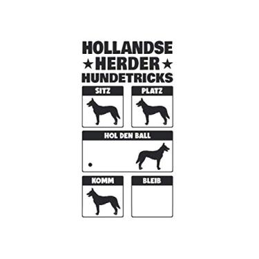 Imagem de Hollandse Herder Notizbuch: Hollandse Herder Tricks Holländischer Schäferhund / 6x9 Zoll / 120 gepunktete Seiten Seiten
