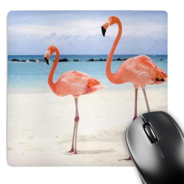 Imagem de 3dRose Mouse pad LLC 20 x 20 x 0,65 cm, lua de mel flamingo (mp_20551_1)
