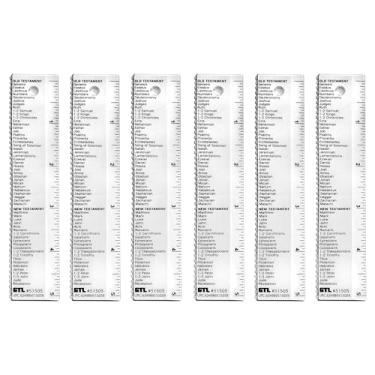 Imagem de G.T. Luscombe Company, Inc. Gt Luscombe, Antigo Testamento e Novo Testamento Livros Da Bíblia, 5", Régua Transparente com Borda Dupla Reta e Recortada, para Sublinhar e Registrar, (Pacote De 6, Claro)