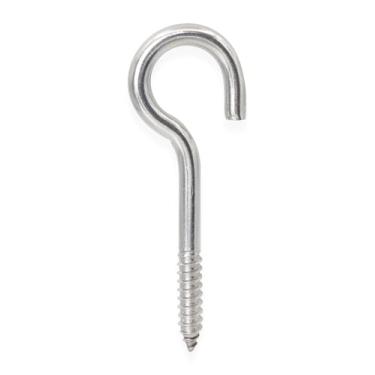 Imagem de IMSCREWS 5 olhais de parafuso, ganchos autorroscantes de aço inoxidável de 12 cm, parafusos de olhal resistentes 304 duráveis para segurança de madeira e cabos, perfeitos para suportes de rede,