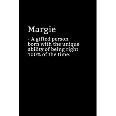 Imagem de Margie Definition Notebook: Sarcastic Margie Notebook - Margie Name Notepad - Funny Margie Notebook - Lined Journal - Margie Diary