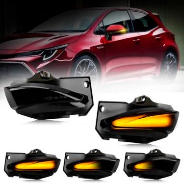 Imagem de D-Lumina Luzes de seta sequenciais de LED para Toyo-ta Corolla 2019-2024, indicador dinâmico, indicador espelhado, pisca-pisca, pacote com 2