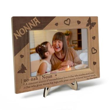 Imagem de Presentes para a vovó, moldura personalizada para fotos da avó, porta-retrato da avó, presentes de Dia das Mães para avó, aniversário, Natal, Nonna and Me, foto 10 x 15 (marrom-NONNA)