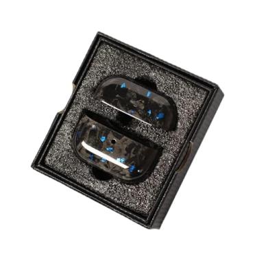 Imagem de Waillynice Capa protetora de fibra de carbono para fone de ouvido sem fio Bluetooth Samsung Galaxy Buds3 Pro Buds3 (folha azul, para Galaxy Buds3 pro)