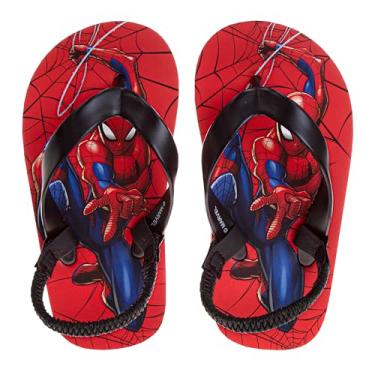 Imagem de Josmo Chinelo de dedo do Homem-Aranha, sapatos aquáticos, chinelos de praia de secagem rápida para meninos (5 a 10 crianças de 11 a 12 anos), Vermelho - Aranha, 21-22