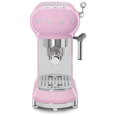 Imagem de Cafeteira Elétrica Programável 50s Expresso Automática Aço Inoxidável, 110v, SMEG, Rosa