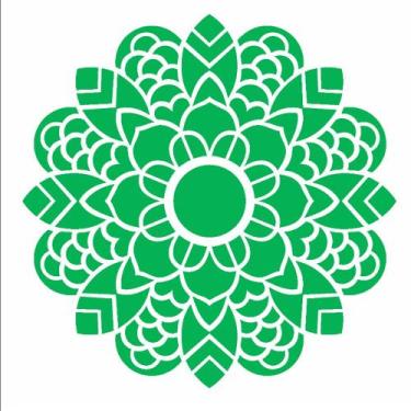 Imagem de Stencil Sp. 14x14 2697 Mandala Folhas - OPA
