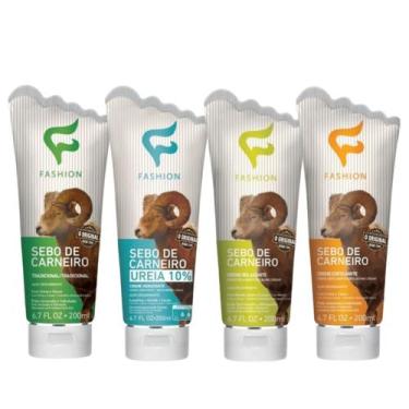 Imagem de Kit 4 Sebo De Carneiro Creme Hidratante 200Ml - Fashion