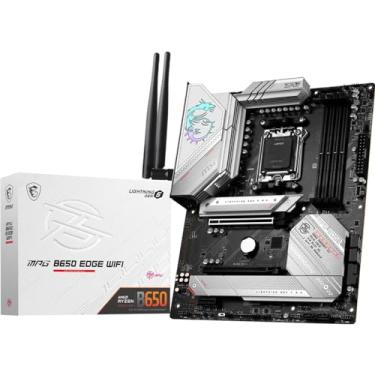 Imagem de MSI Placa mãe para jogos MPG B650 Edge WiFi (processadores AMD Ryzen 9000/8000/7000, AM5, ATX, DDR5, PCIe 4.0, M.2, SATA 6Gb/s, USB 3.2 Gen 2, HDMI/DP, Wi-Fi 6E, Bluetooth 5.3, ATX)