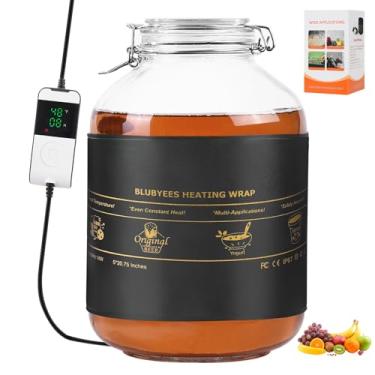 Imagem de BLUBYEES Envoltório De Aquecimento Digital De Kombucha Com Controle Preciso De Temperatura E Função De Temporizador - Kit Inicial De Kombucha, A Almofada De Aquecimento De Fermentação Ideal Para Kom