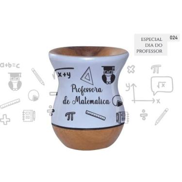 Imagem de Cuia de Madeira Branca Personalizada 360 - Dia dos Professores - Mix A