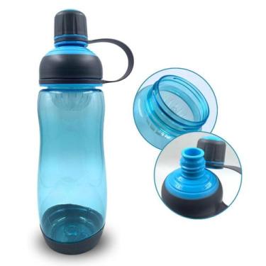 Imagem de Garrafa 800ml Plástico Azul Verde Portátil Esportiva - Rpires, Azul