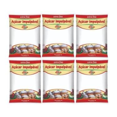 Imagem de Kit Açúcar Impalpável Arcolor 1kg Com 6 Unidades Arcolor
