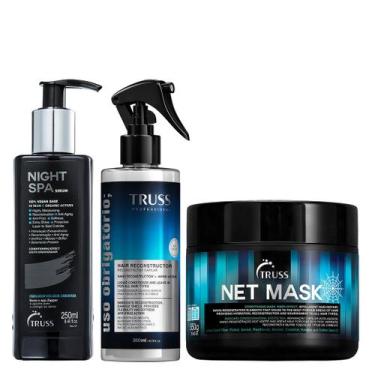 Imagem de Truss Kit Net Mask 550g Night Spa Serum 250ml e Uso Obrigatório Recons