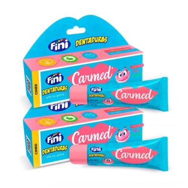 Imagem de Kit 2 Unidades Hidratante Labial Carmed Fini Dentaduras Efeito Gloss 1
