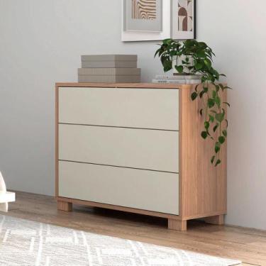 Imagem de Cômoda para Quarto 105cm 3 Gavetas MDF Dalla Costa Casa Lar - Pradel Q