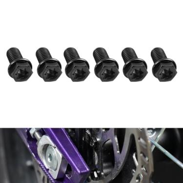 Imagem de NICECNC 6 peças de parafusos de freio traseiro preto M6X13 compatíveis com Surron Light bee X Surron Light bee S Surron Light bee L1E Segway X160 Segway X260