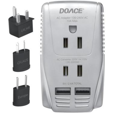Imagem de Conversor de tensão DOACE 2000W 220V a 110V com 2 USB