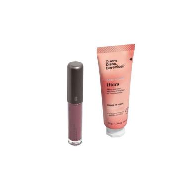 Imagem de Combo Make E Cuidados: Creme Hidratante Para Mãos Lichia + Batom Líquido Supermate Castanheli