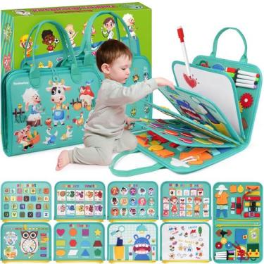 Imagem de Busy Board Goobaetoy Montessori Toys de 1 a 6 anos 32 atividades