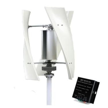 Imagem de 24v,HYZHANHONG Gerador de ímã permanente de eixo vertical de turbina eólica de 12000 W, gerador elétrico de eixo vertical de suspensão magnética 12 V-220 V com controlador (branco)