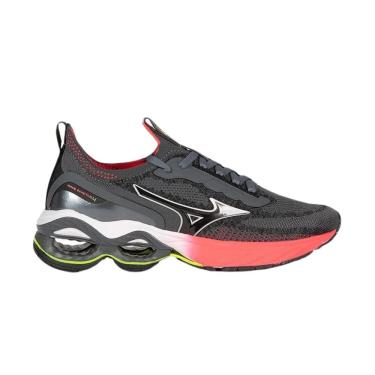 Imagem de Tênis Mizuno Wave Invictus 4 Feminino Cinza Rosa