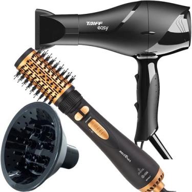 Imagem de Secador De Cabelo Taiff 1700w Ions Profissional Ar Quente Frio Preto D