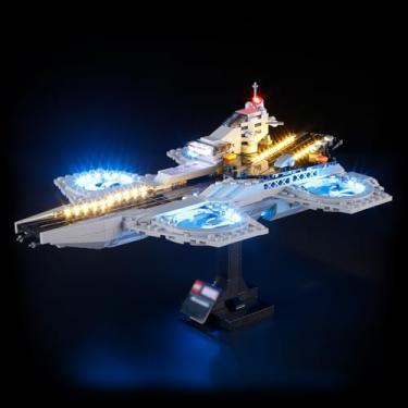 Imagem de GEAMENT LED Light Kit Compatible with Lego The Avengers Helicarrier Building Blocks Model - Lighting Set for 76295 (Model Set Not Included)